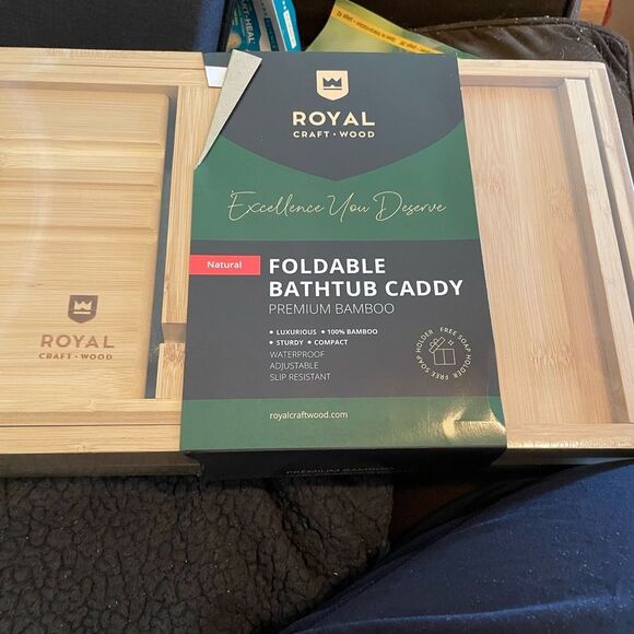 NIB Foldable bamboo bathtub caddy - Picture 4 of 4
